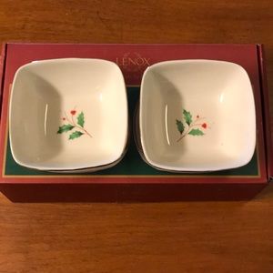 2 Holiday Dipping Bowls